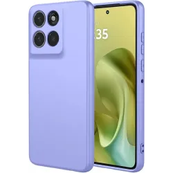 Phonesta Soft Silk Silikon Back Cover Hülle für Motorola Moto G86 - Lila