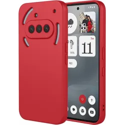 Phonesta Soft Silk Silikon Back Cover Hülle für Nothing Phone (3a) - Rot