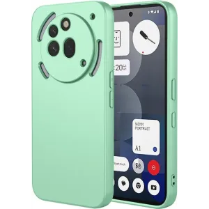 Phonesta Soft Silk Silikon Back Cover Hülle für Nothing Phone (3a) Pro - Matcha Grün