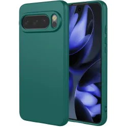 Phonesta Soft Silk Silikon Back Cover Hülle für Google Pixel 10 / 10 Pro - Dunkelgrün