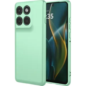 Phonesta Soft Silk Silikon Back Cover Hülle für Motorola Edge 60 Pro - Matcha Grün