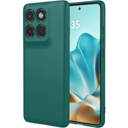 Phonesta Soft Silk Silikon Back Cover Hülle für Motorola Edge 60 / Edge 60 Fusion - Dunkelgrün