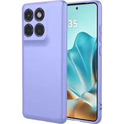 Phonesta Soft Silk Silikon Back Cover Hülle für Motorola Edge 60 / Edge 60 Fusion - Lila