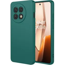 Phonesta Soft Silk Silikon Back Cover Hülle für OnePlus 13R - Dunkelgrün