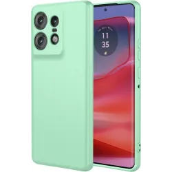 Phonesta Soft Silk Silikon Back Cover Hülle für Motorola Edge 50 Pro - Matcha Grün