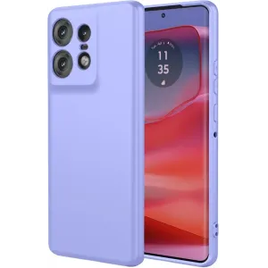 Phonesta Soft Silk Silikon Back Cover Hülle für Motorola Edge 50 Pro - Lila