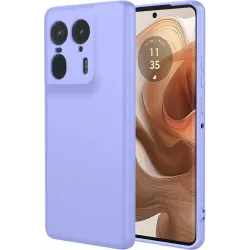 Phonesta Soft Silk Silikon Back Cover Hülle für Motorola Edge 50 Ultra - Lila