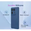 Phonesta Soft Silk Silikon Back Cover Hülle für Motorola Edge 50 Ultra - Schwarz 5