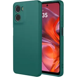 Phonesta Soft Silk Silikon Back Cover Hülle für Motorola Moto G05 / Moto E15 - Dunkelgrün