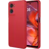 Phonesta Soft Silk Silikon Back Cover Hülle für Motorola Moto G05 / Moto E15 - Rot 0
