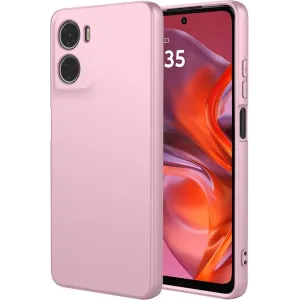 Phonesta Soft Silk Silikon Back Cover Hülle für Motorola Moto G05 / Moto E15 - Rosa