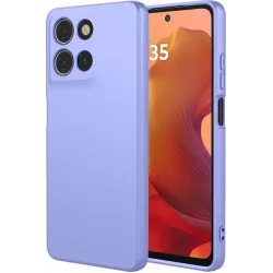 Phonesta Soft Silk Silikon Back Cover Hülle für Motorola Moto G17/G17 Power/G15/G15 Power - Lila