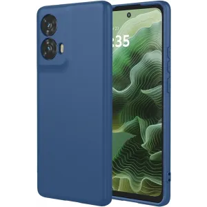 Phonesta Soft Silk Silikon Back Cover Hülle für Motorola Moto G35 - Dunkelblau