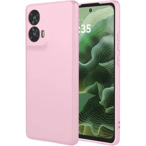 Phonesta Soft Silk Silikon Back Cover Hülle für Motorola Moto G35 - Rosa