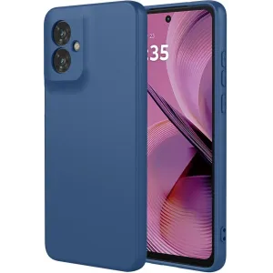 Phonesta Soft Silk Silikon Back Cover Hülle für Motorola Moto G55 - Dunkelblau