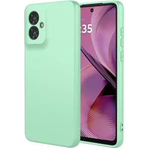Phonesta Soft Silk Silikon Back Cover Hülle für Motorola Moto G55 - Matcha Grün