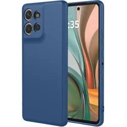 Phonesta Soft Silk Silikon Back Cover Hülle für Motorola Moto G75 - Dunkelblau