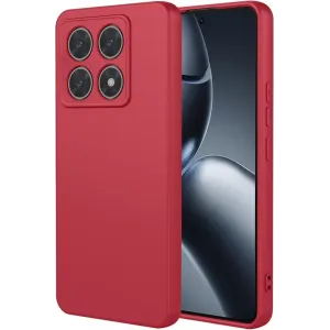 Phonesta Soft Silk Silikon Back Cover Hülle für Xiaomi 14T Pro - Rot