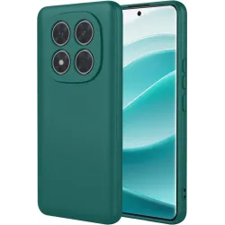 Phonesta Soft Silk Silikon Back Cover Hülle für Xiaomi Redmi Note 14 Pro 5G / Xiaomi Poco X7 - Dunkelgrün