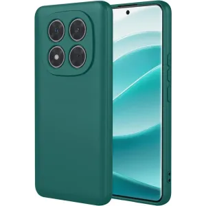 Phonesta Soft Silk Silikon Back Cover Hülle für Xiaomi Redmi Note 14 Pro 5G / Xiaomi Poco X7 - Dunkelgrün