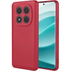Phonesta Soft Silk Silikon Back Cover Hülle für Xiaomi Redmi Note 14 Pro 5G / Xiaomi Poco X7 - Rot