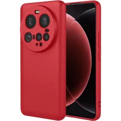 Phonesta Soft Silk Silikon Back Cover Hülle für Xiaomi 15 Ultra - Rot