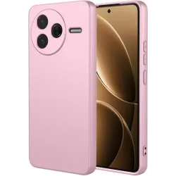 Phonesta Soft Silk Silikon Back Cover Hülle für Xiaomi Poco F7 Pro - Rosa