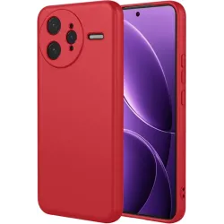 Phonesta Soft Silk Silikon Back Cover Hülle für Xiaomi Poco F7 Ultra - Rot