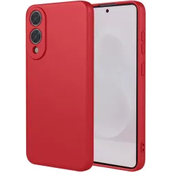 Phonesta Soft Silk Silikon Back Cover Hülle für Samsung Galaxy S25 Edge - Rot
