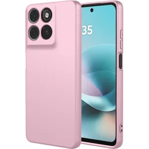 Phonesta Soft Silk Silikon Back Cover Hülle für Motorola Moto G57 Power - Rosa