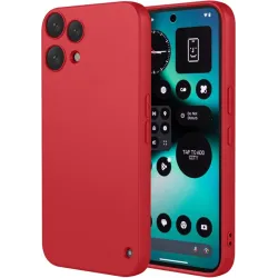 Phonesta Soft Silk Silikon Back Cover Hülle für Nothing Phone (3a) Lite - Rot
