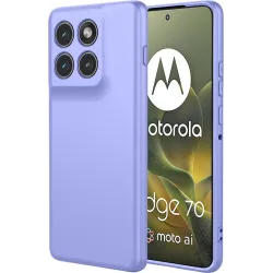 Phonesta Soft Silk Silikon Back Cover Hülle für Motorola Edge 70 - Lila