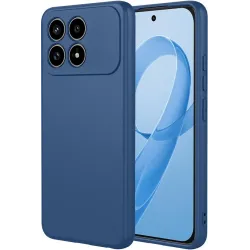 Phonesta Soft Silk Silikon Back Cover Hülle für Xiaomi Poco F8 Pro - Dunkelblau