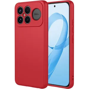 Phonesta Soft Silk Silikon Back Cover Hülle für Xiaomi Poco F8 Ultra - Rot