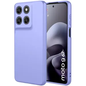 Phonesta Soft Silk Silikon Back Cover Hülle für Motorola Moto G67/G77 - Lila