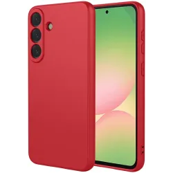 Phonesta Soft Silk Silikon Back Cover Hülle für Samsung Galaxy A57 - Rot