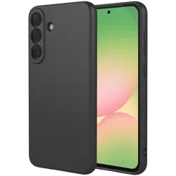 Phonesta Soft Silk Silikon Back Cover Hülle für Samsung Galaxy A57 - Schwarz