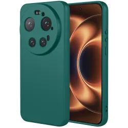 Phonesta Soft Silk Silikon Back Cover Hülle für Xiaomi 17 Ultra - Dunkelgrün