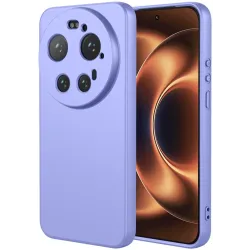 Phonesta Soft Silk Silikon Back Cover Hülle für Xiaomi 17 Ultra - Lila