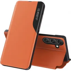Phonesta Smart Side View Book Klapphülle für Samsung Galaxy S24 FE - Orange