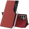 Phonesta Smart Side View Book Klapphülle für Samsung Galaxy S25 Ultra - Rot 0