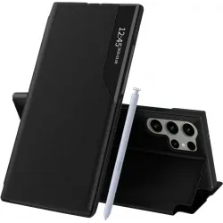 Phonesta Smart Side View Book Klapphülle für Samsung Galaxy S25 Ultra - Schwarz