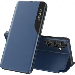 Phonesta Smart Side View Book Klapphülle für Samsung Galaxy S25 FE - Blau