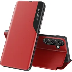 Phonesta Smart Side View Book Klapphülle für Samsung Galaxy S25 FE - Rot