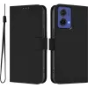 Phonesta Soft Skin Book Wallet Klapphülle für Motorola Moto G85 - Schwarz