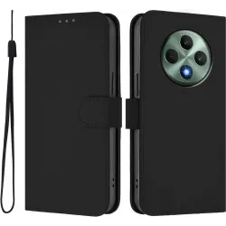 Phonesta Soft Skin Book Wallet Klapphülle für Oppo Reno12 F/Reno12 FS - Schwarz