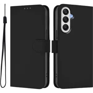 Phonesta Soft Skin Book Wallet Klapphülle für Samsung Galaxy A25 - Schwarz