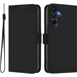 Phonesta Soft Skin Book Wallet Klapphülle für Samsung Galaxy A17/A26 - Schwarz