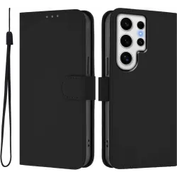 Phonesta Soft Skin Book Wallet Klapphülle für Samsung Galaxy S24 Ultra - Schwarz