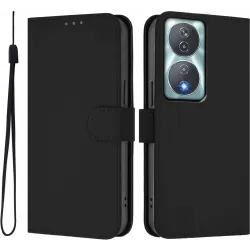 Phonesta Soft Skin Book Wallet Klapphülle für HONOR 90 Smart/X7b - Schwarz